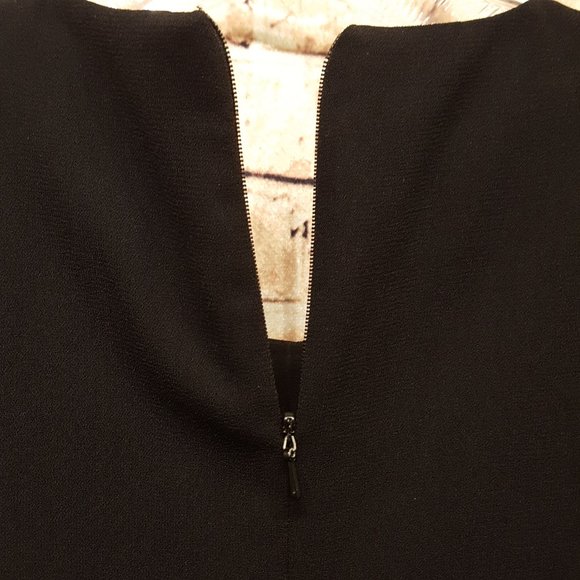 MariAnna Dress w/ attached Bolero Jacket Midi Career Black Size 12 - Picture 9 of 11